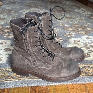 Men's Rugged Brown Lace-Up Boots